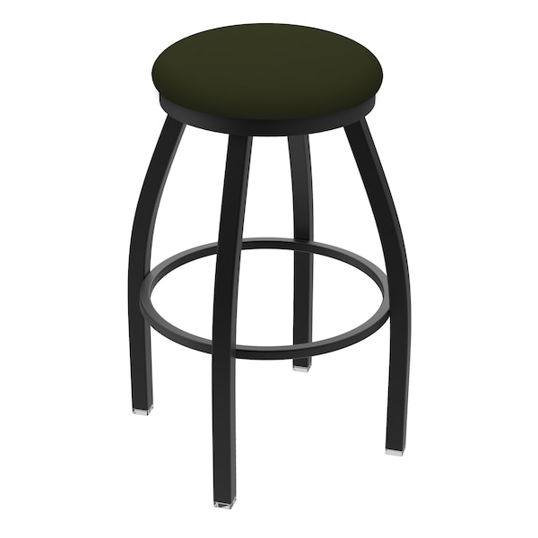 36" Swivel X-Tall Bar Stool, Black Wrinkle, Canter Pine Seat
